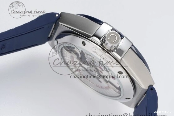 0114 Constellation Blue Ceramic SS 8F 1:1 Best Edition Blue Dial on Blue Gummy Strap A TravelReady 7800